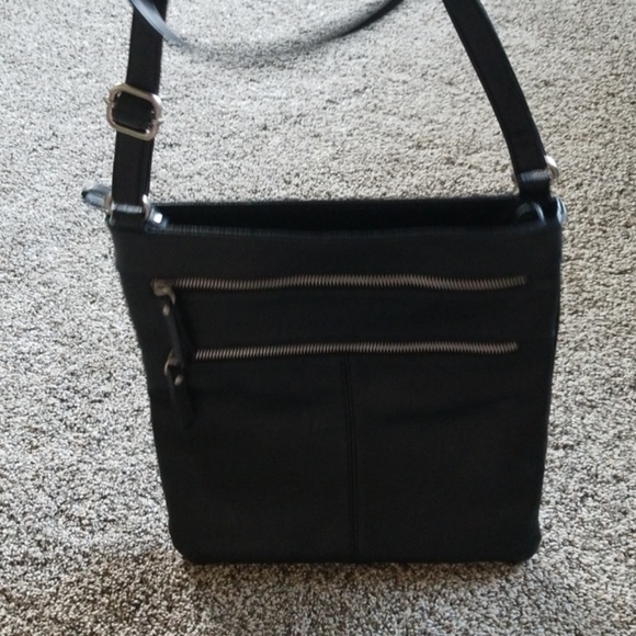 Black leather crossbody - Picture 2 of 2